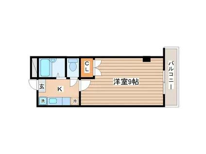 ヴァンデメール五橋(1K/9階)の間取り写真