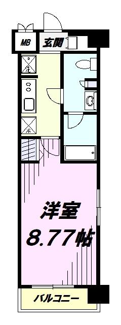 N-STAGE NISHIKUNITACHI(1K/6階)の間取り写真