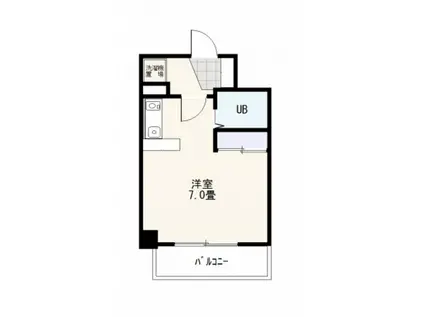 TOSOKU段原ビル(ワンルーム/3階)の間取り写真