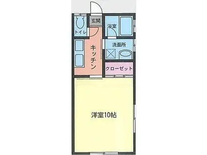 S・Tハイツ(1K/1階)の間取り写真