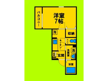 ハイツ ユベーレン(1K/3階)の間取り写真