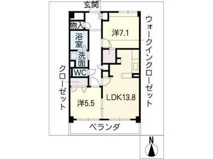 エスペランサ カーサ(2LDK/3階)の間取り写真