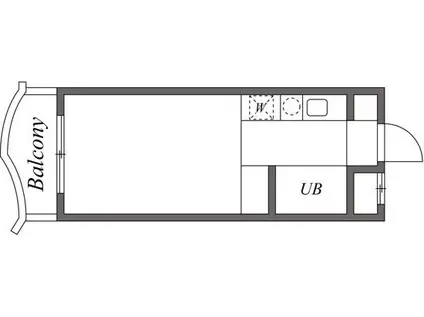 ユーコート代田橋(1K/3階)の間取り写真