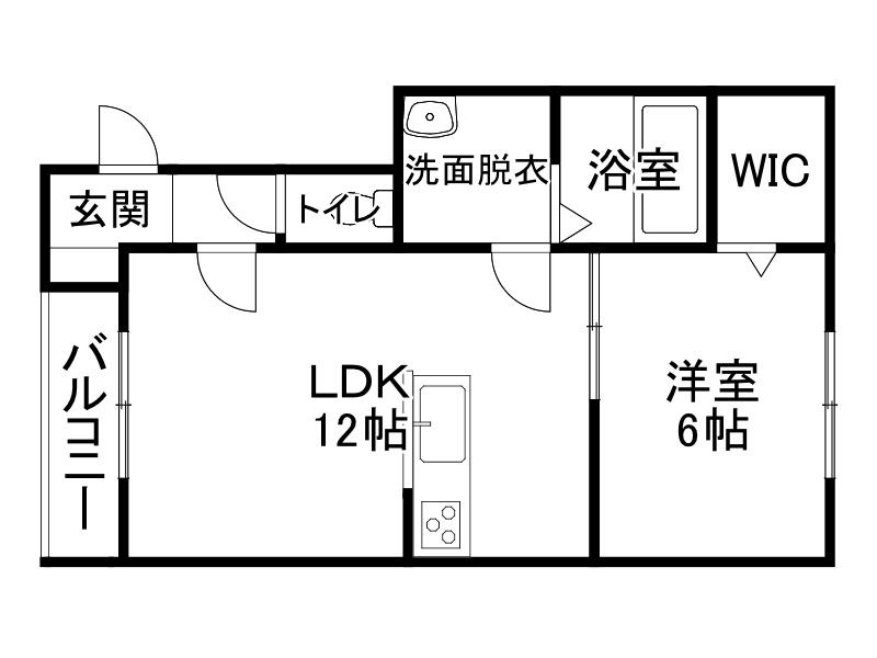 RUBYVI(1LDK/2階)の間取り写真