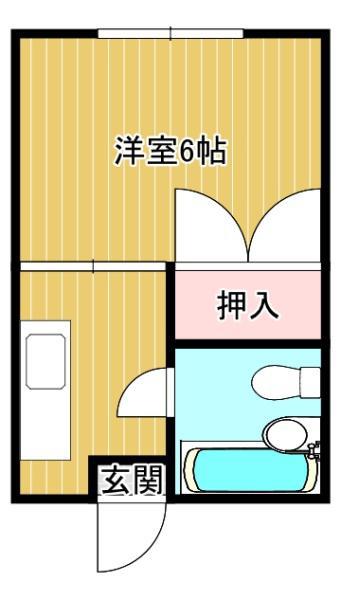 コーエイハイツ(1K/1階)の間取り写真