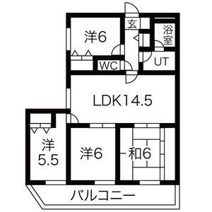 ユニーブル原央(4LDK/3階)の間取り写真