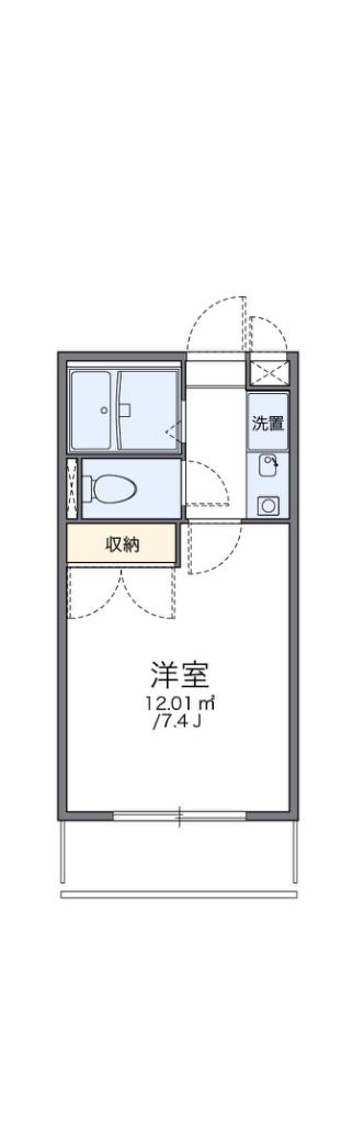 レオパレス永井II(1K/2階)の間取り写真