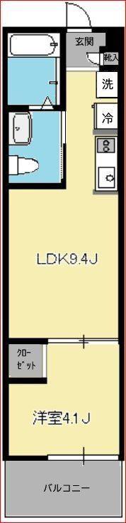 コンフォートシティ西千葉(1LDK/2階)の間取り写真