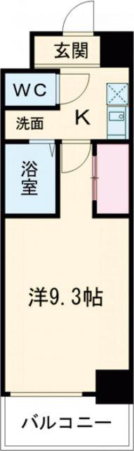 WILL DO 四日市白須賀(1K/3階)の間取り写真