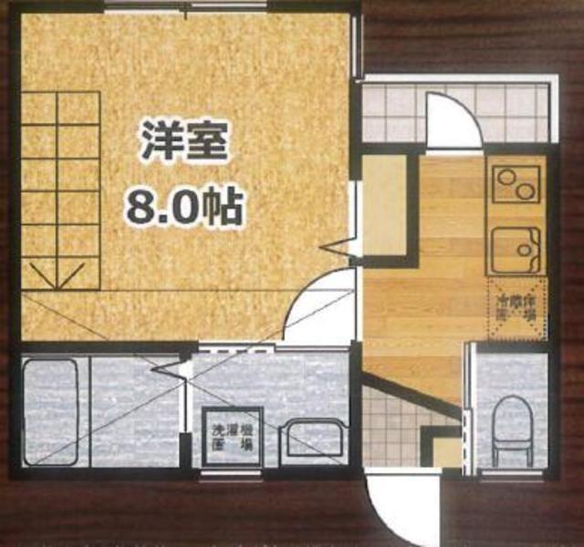 シエルブルー(1K/2階)の間取り写真