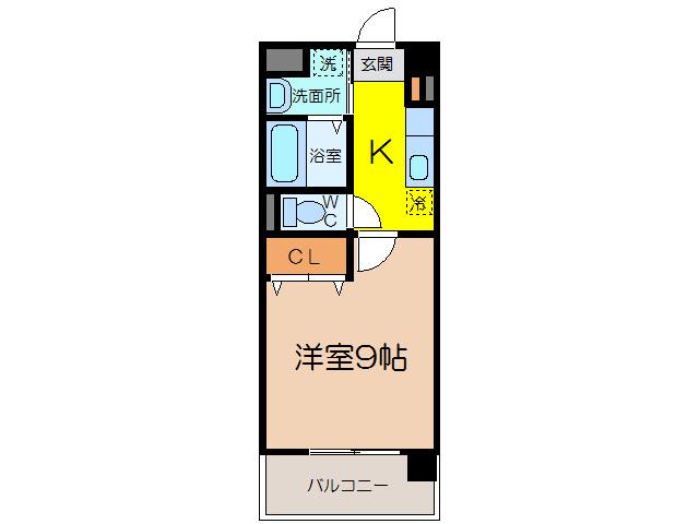 コーキ夢咲(1K/1階)の間取り写真