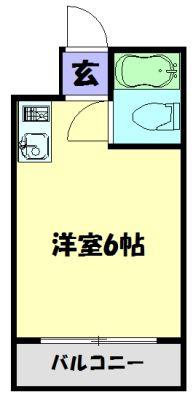 東和プラザA館(ワンルーム/6階)の間取り写真