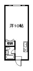 VIAHOUSE A(ワンルーム/2階)の間取り写真