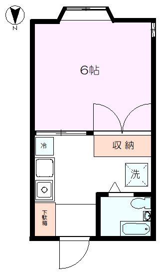 ウッド5ソレル(1K/1階)の間取り写真