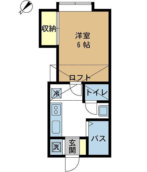 ΑNEXT新潟第9(1K/1階)の間取り写真