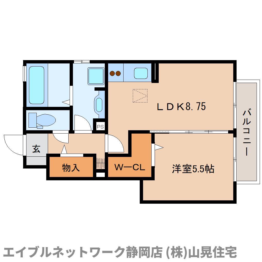 ソワイエ(1LDK/1階)の間取り写真