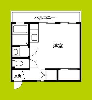 光和ハイツ(ワンルーム/3階)の間取り写真
