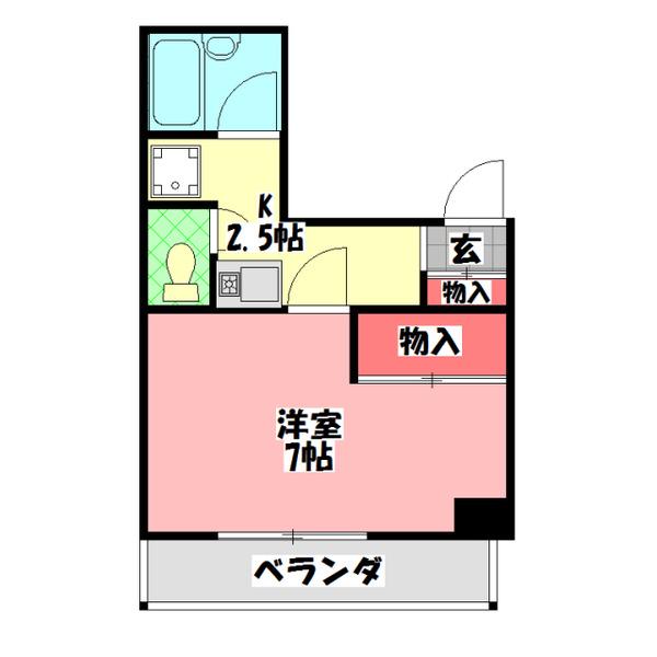 メディトピア守口(1K/5階)の間取り写真