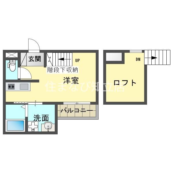 コスモハイツ安城A(ワンルーム/1階)の間取り写真