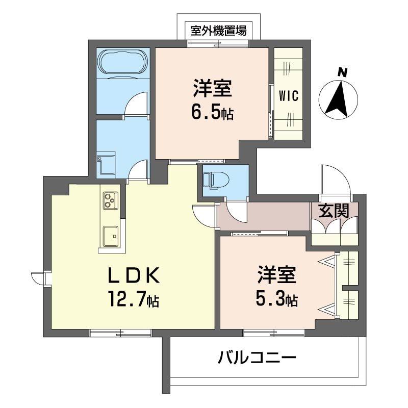 ボン・ブリーズII(2LDK/4階)の間取り写真