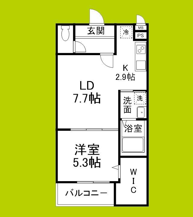ヴェルメゾン南郷(1LDK/1階)の間取り写真