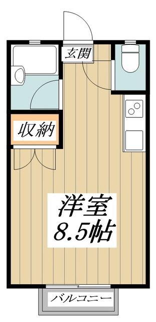 サンパレス中町(ワンルーム/1階)の間取り写真