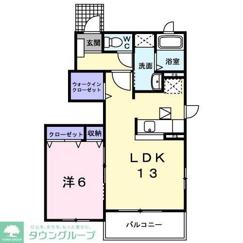 ソル・ヴェールA(1LDK/1階)の間取り写真