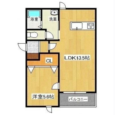 ビラミカエル6(1LDK/4階)の間取り写真