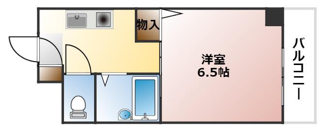 アメニティ敷津(1K/3階)の間取り写真