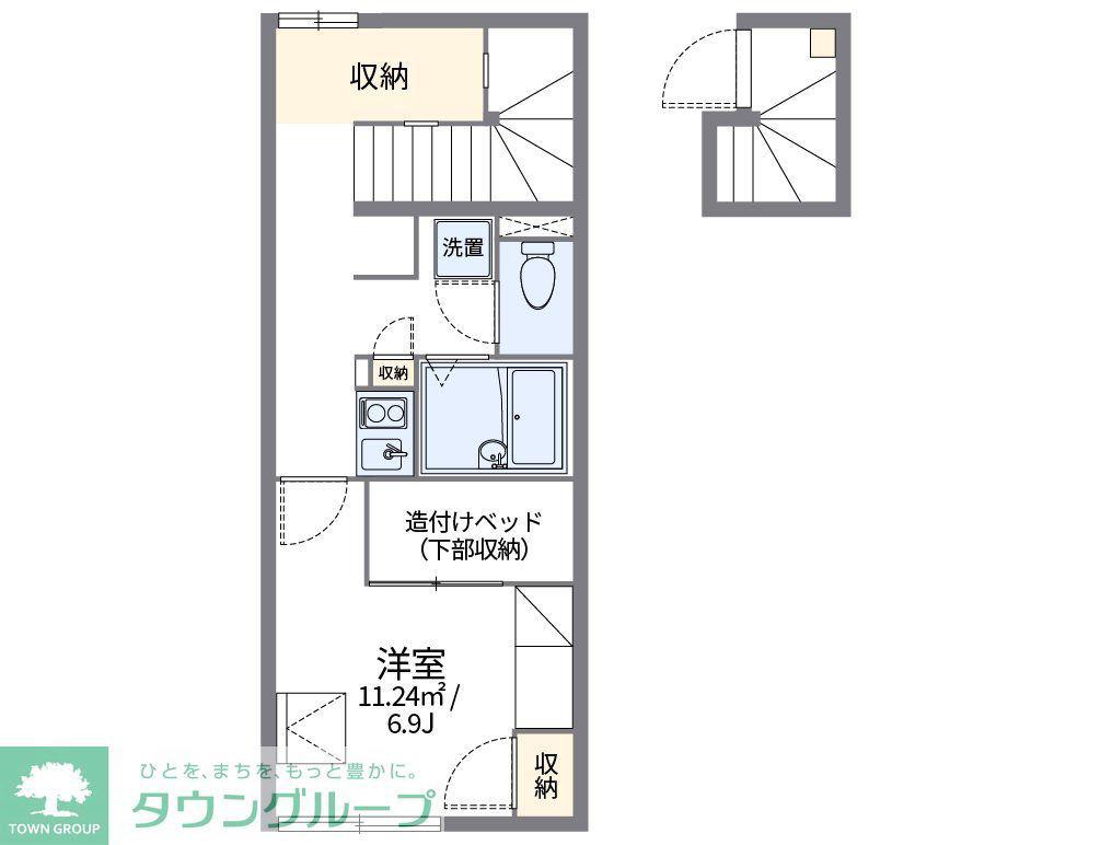 レオパレスラヴィー(1K/2階)の間取り写真