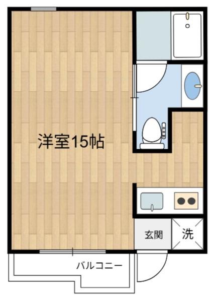 メゾン アズール(ワンルーム/1階)の間取り写真