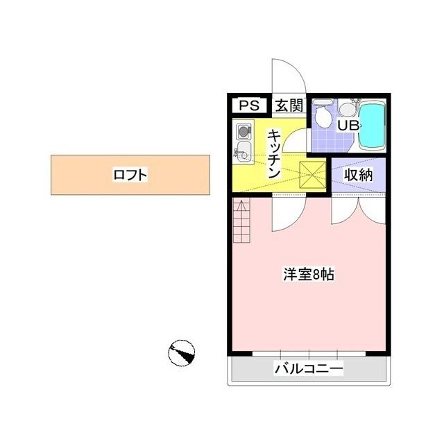 ガーデンパレス愛宕(1K/1階)の間取り写真