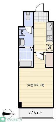 アプランドルふじみ野(1K/2階)の間取り写真