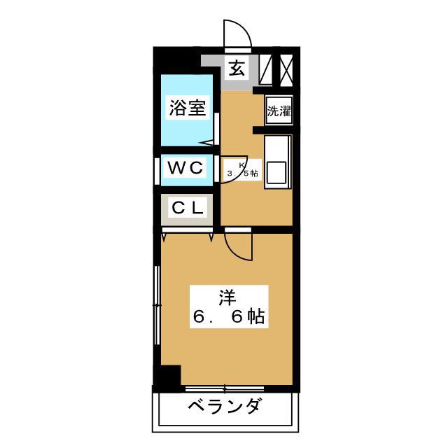 エムロードエムズ(1K/3階)の間取り写真