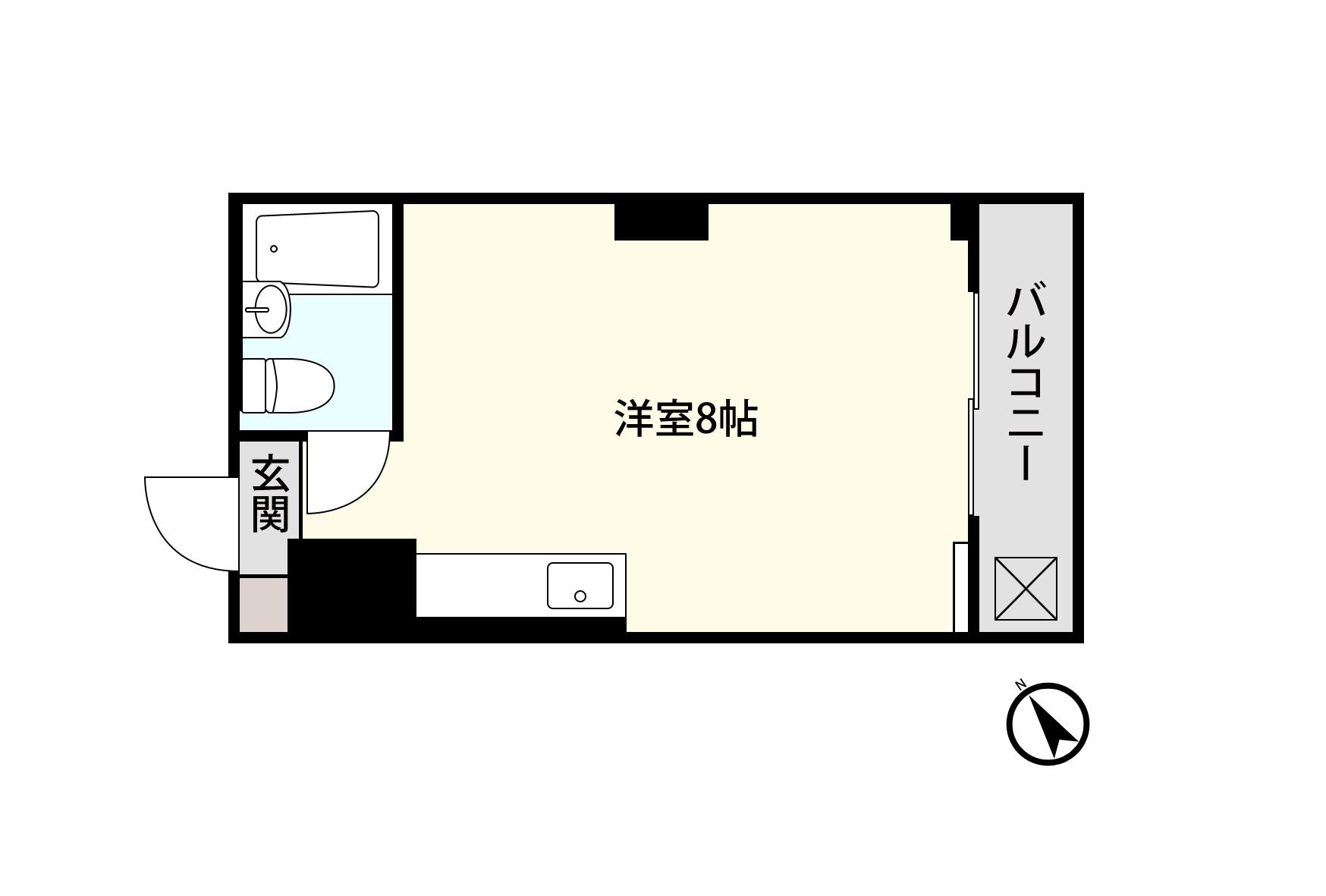 アシスト水戸マンション(ワンルーム/6階)の間取り写真