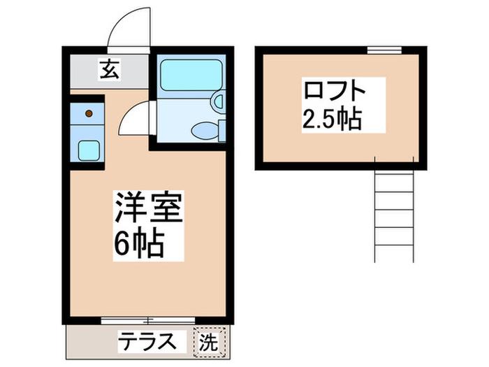コーポ・シングルエイト(ワンルーム/1階)の間取り写真