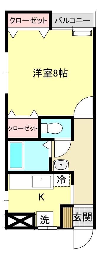 メゾンラピュタ(1K/3階)の間取り写真