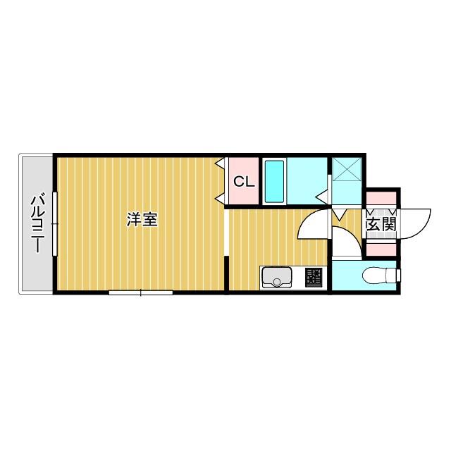 アザレアハイツ葉山(ワンルーム/3階)の間取り写真