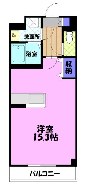 S-FORT宇都宮南大通(ワンルーム/7階)の間取り写真