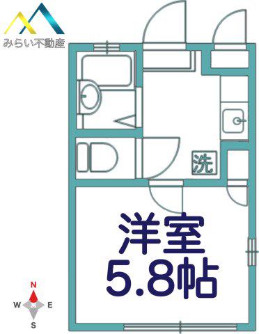 スリジェ(1K/2階)の間取り写真