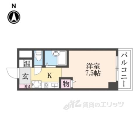 ハイウッズ・ナガタ(1K/1階)の間取り写真