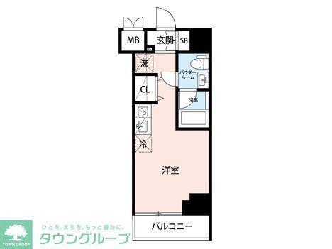 クラリッサ川崎ブルーノ(ワンルーム/2階)の間取り写真
