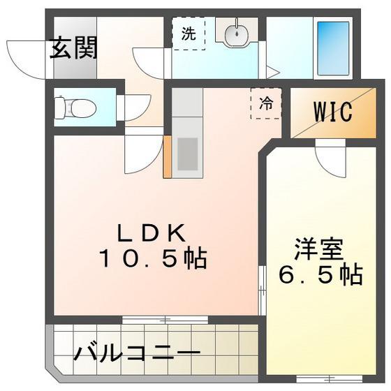 ラフィネ(1LDK/1階)の間取り写真