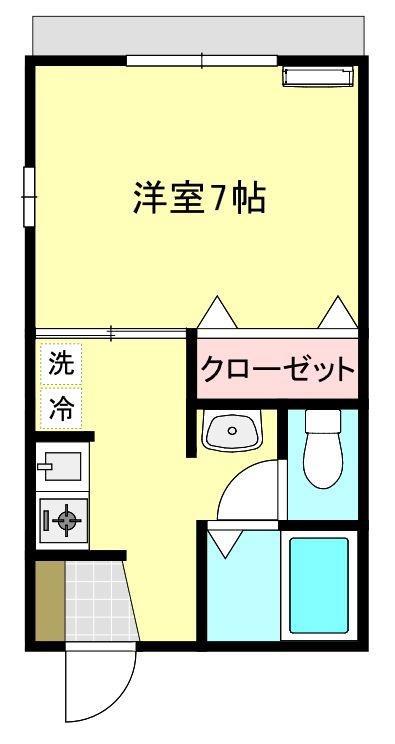 フリーダム(1K/1階)の間取り写真