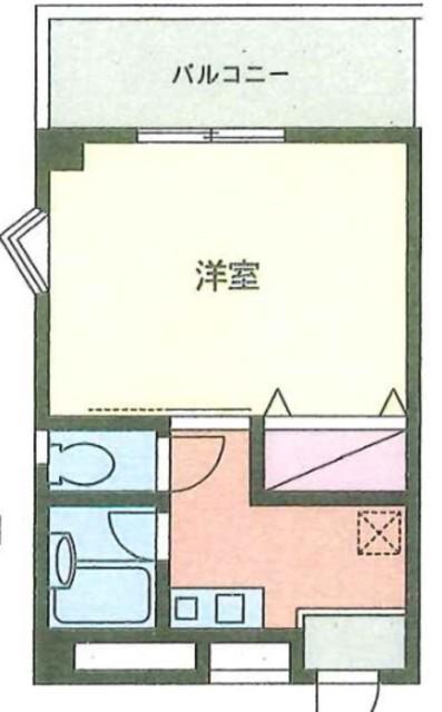 ライトハウス多摩川(1K/3階)の間取り写真