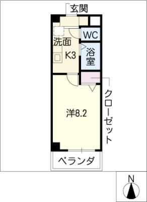 ST.ラール(1K/2階)の間取り写真