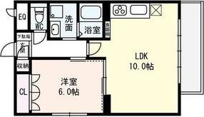メゾンケーエスヒロ(1LDK/3階)の間取り写真