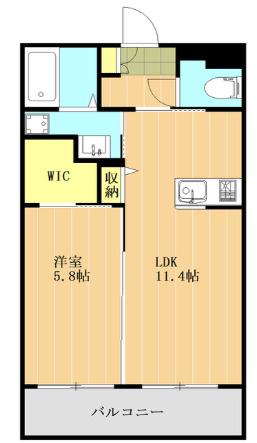 MIRAIZ 1(1LDK/3階)の間取り写真