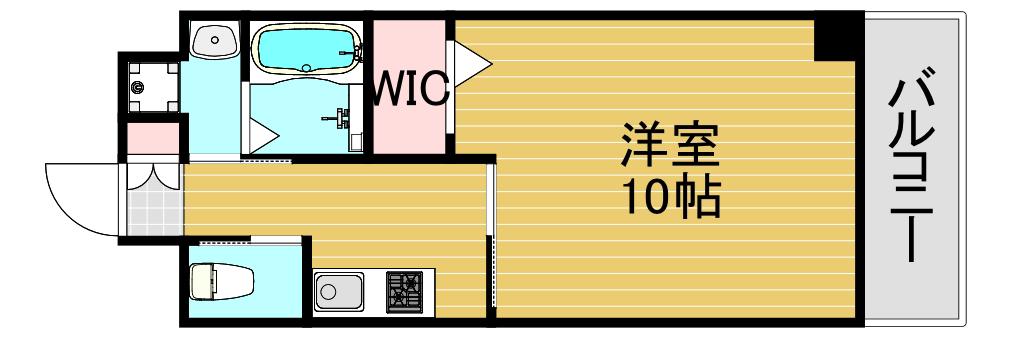 ダイワシティー福島(1K/3階)の間取り写真