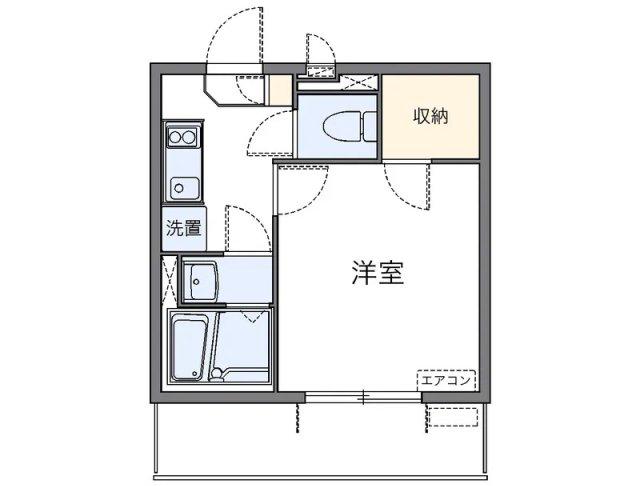 レオネクスト苅藻II(1K/2階)の間取り写真